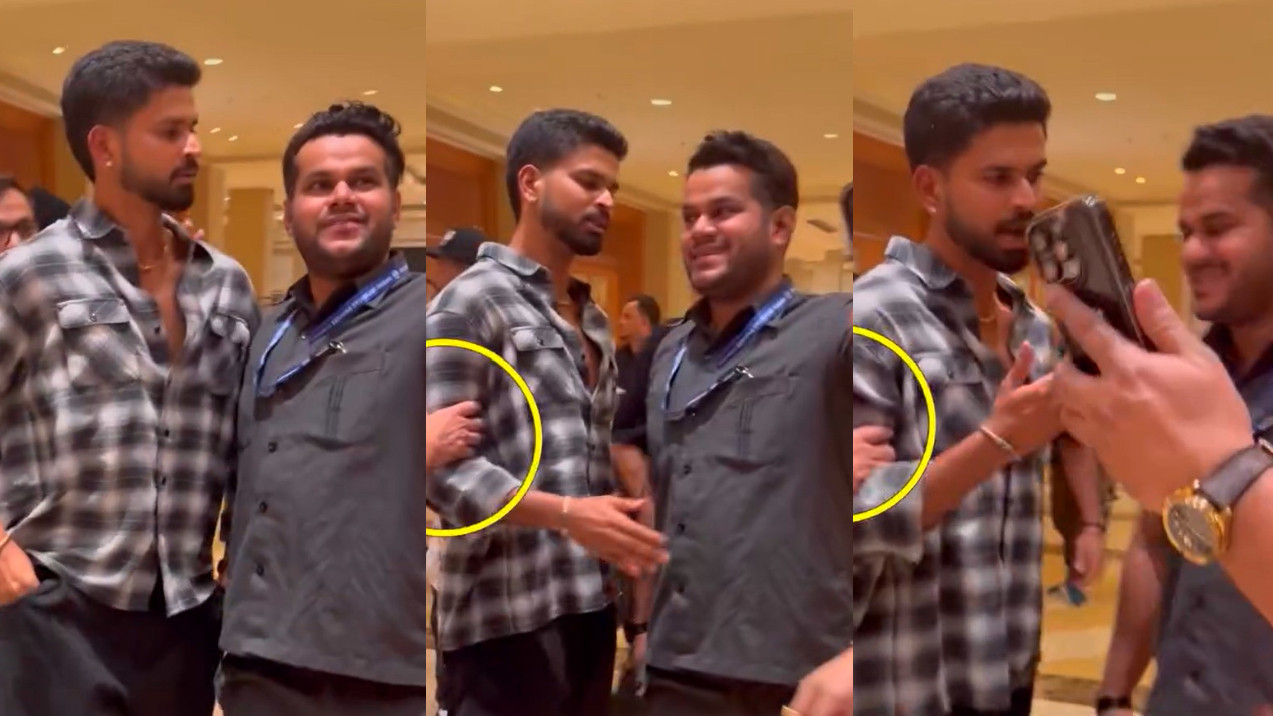 WATCH- Shreyas Iyer angrily admonishes security person after he stops him to take a selfie