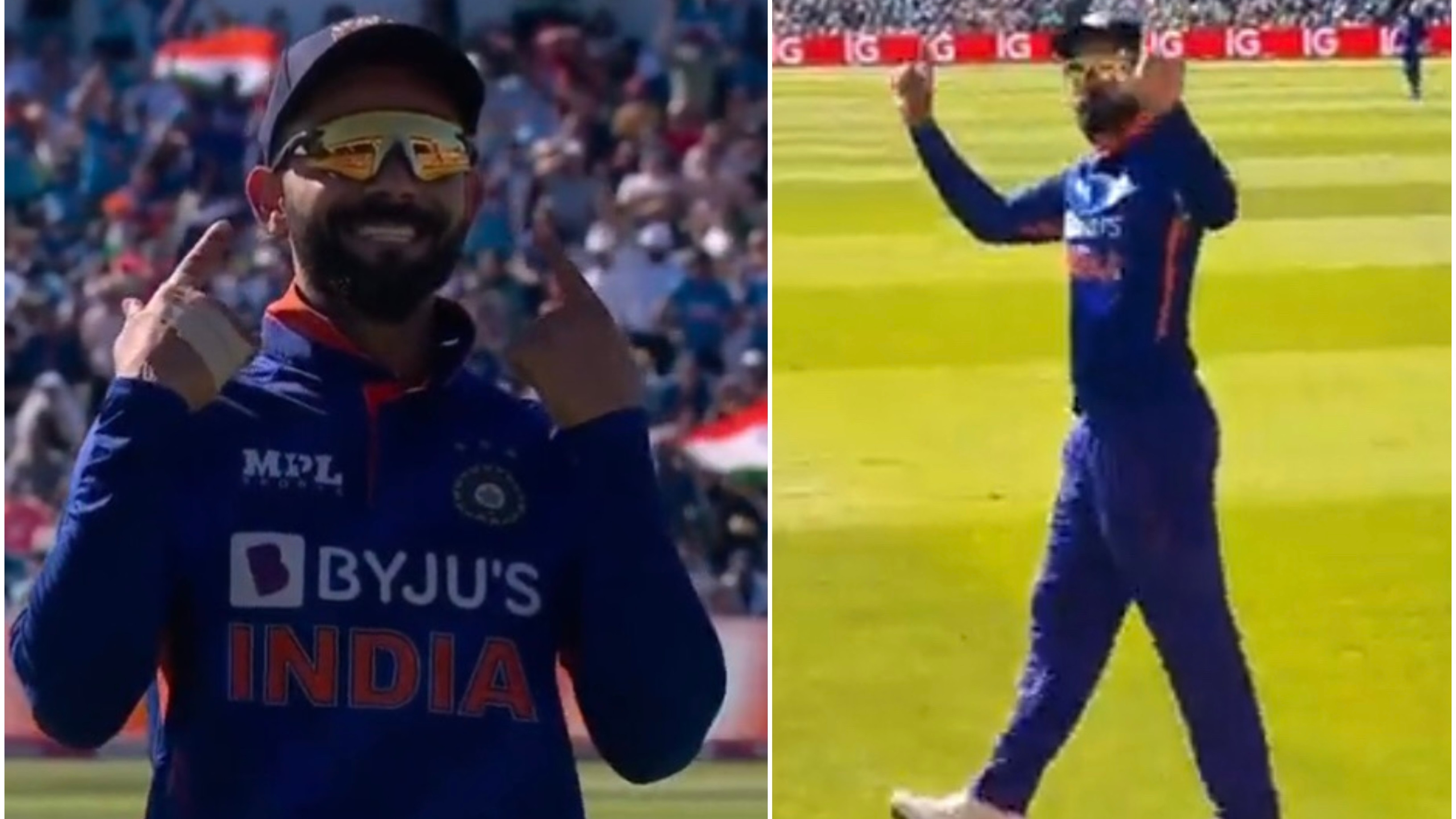 ENG v IND 2022: WATCH – Virat Kohli flaunts his ‘Bhangra’ skills, smiles and waves to fans during 2nd T20I