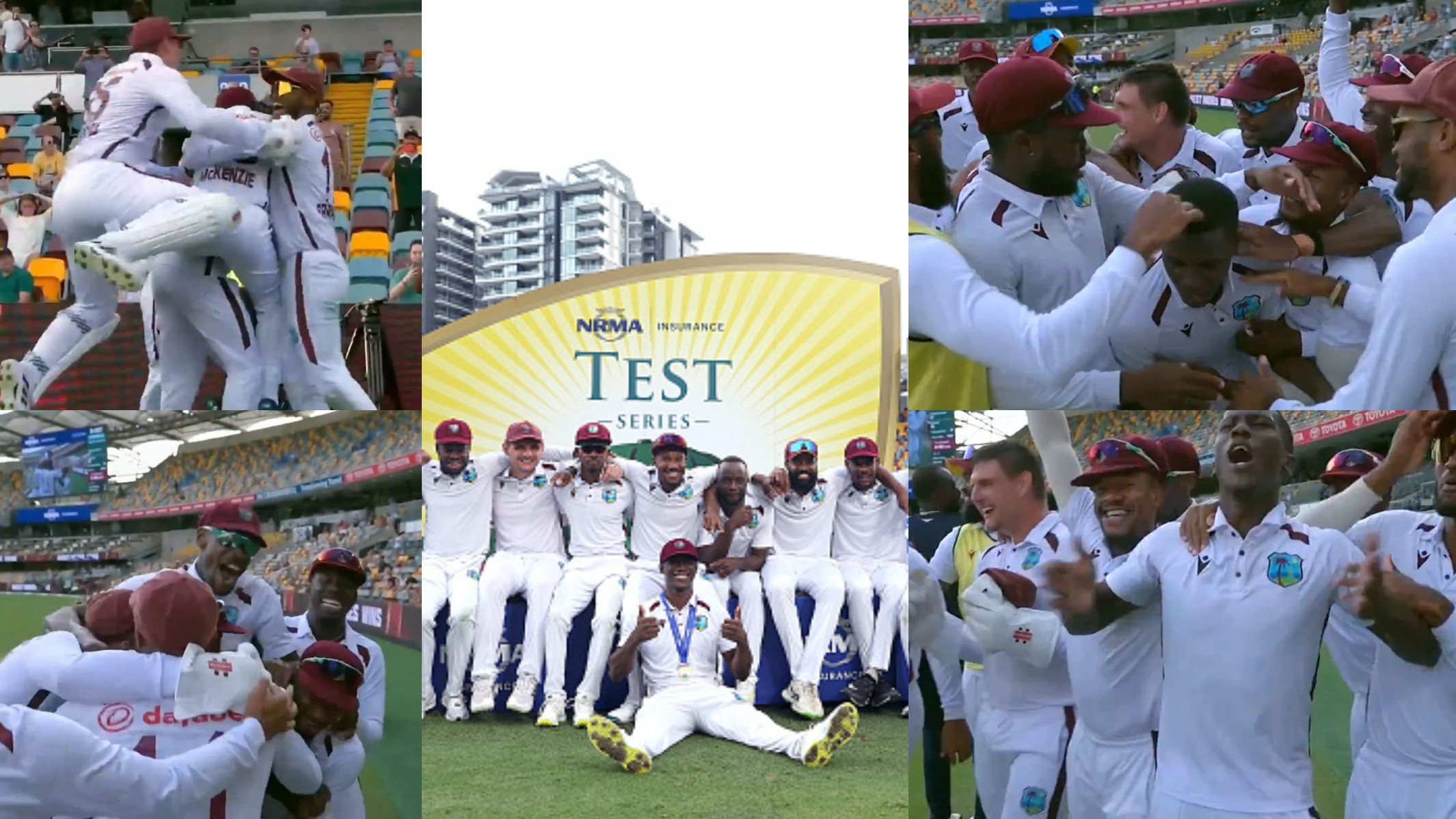 AUS v WI 2024: WATCH- Shamar Joseph and co. celebrate a magnificent first Test win in Australia since 1997