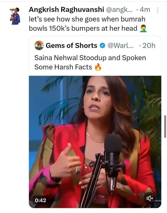 Raghuvanshi's now deleted post on Saina Nehwal | X