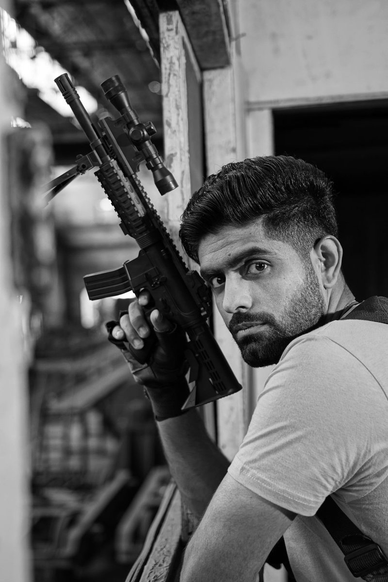 Azam was promoting a mobile game and posted a photo with an automatic gun | Twitter