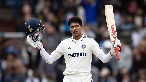 Shubman Gill celebrates his ton in Manchester Test | Getty