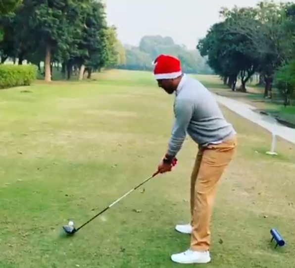 Yuvraj Singh playing golf on Christmas eve | Instagram