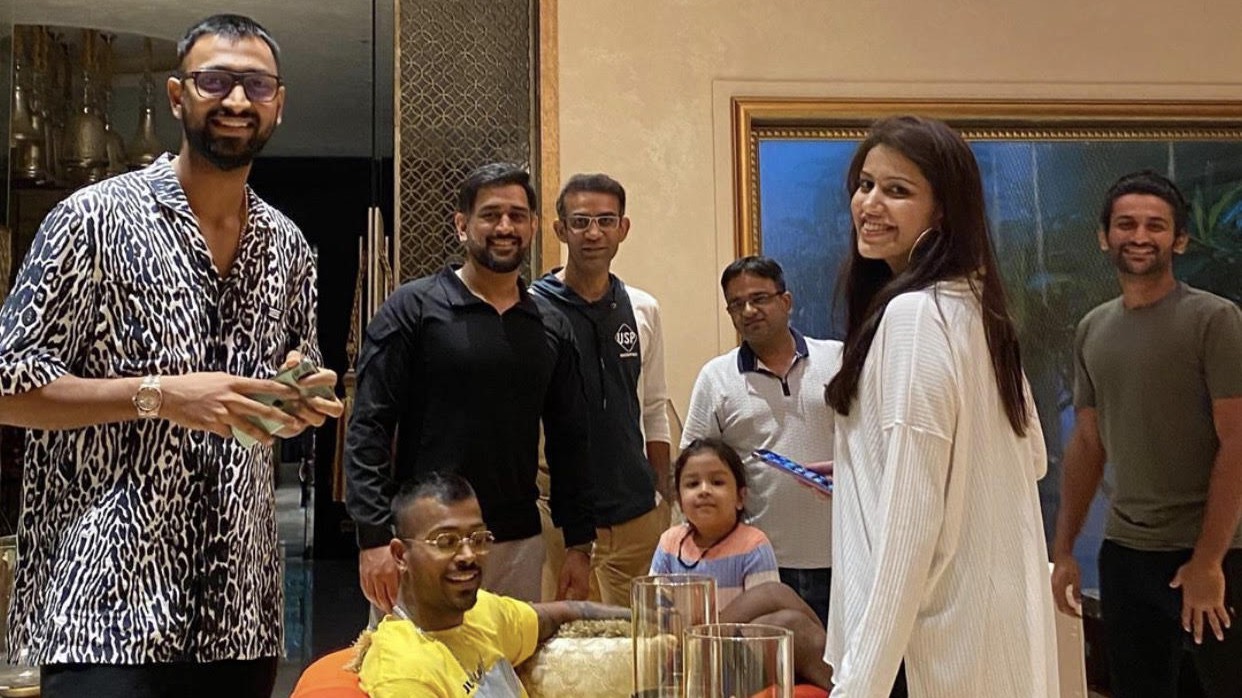 Sakshi shares unseen pic from MS Dhoni's 39th birthday celebration