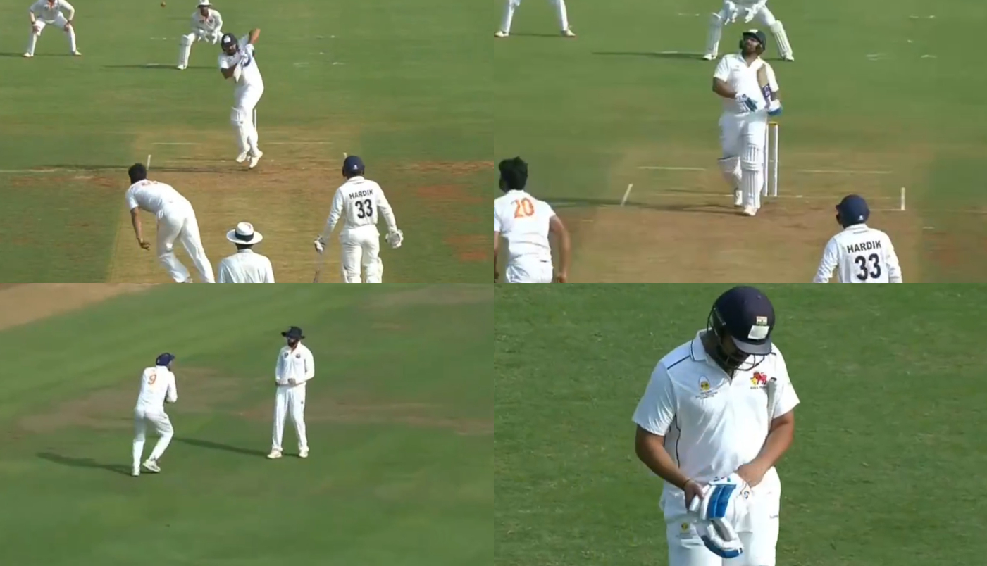 Rohit Sharma's 19-ball 3 run stay for Mumbai against J&K | x