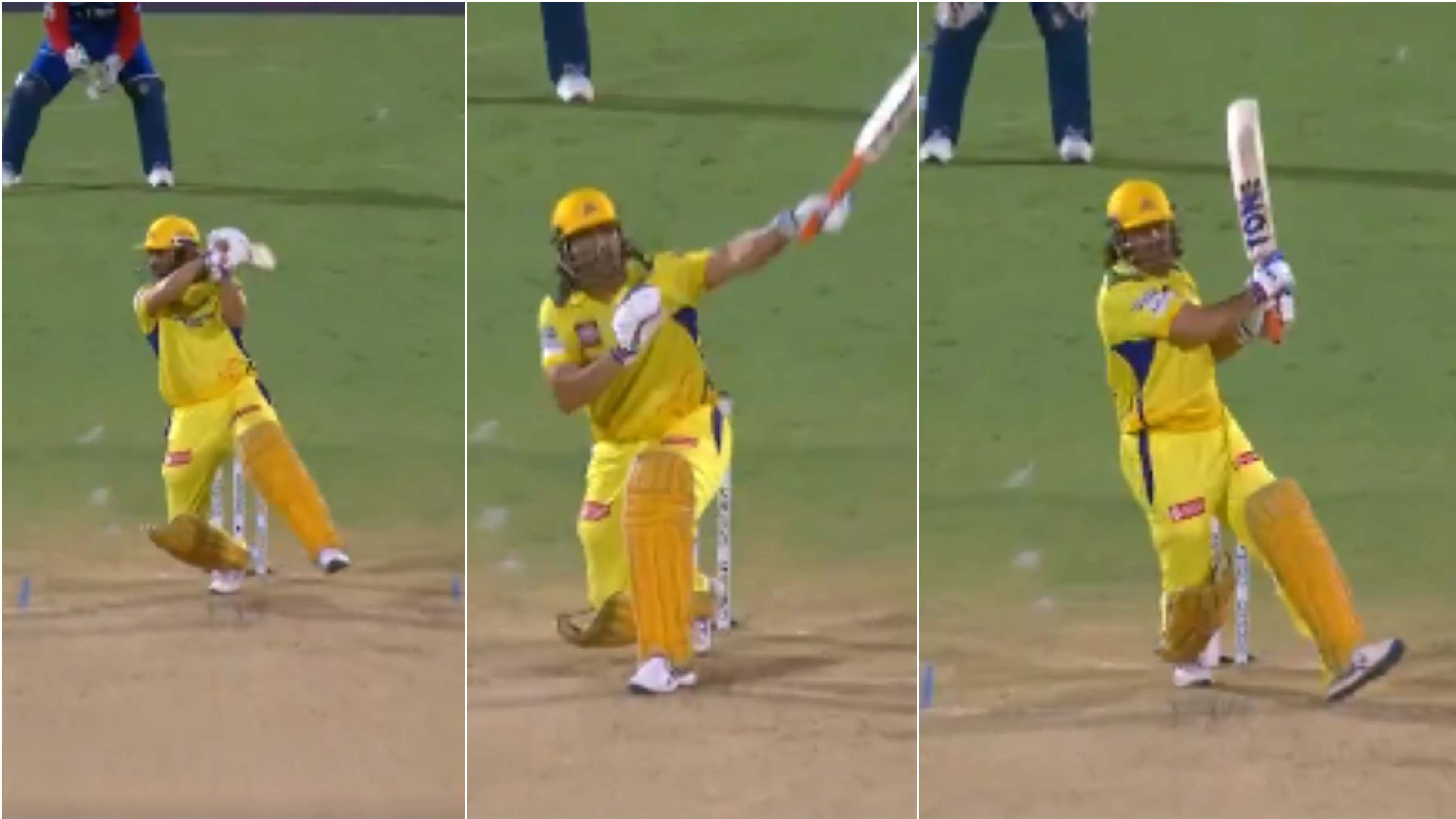 IPL 2024: WATCH – MS Dhoni entertains fans with some of his trademark shots during DC-CSK clash