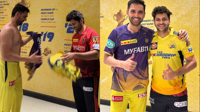 IPL 2023: WATCH- “Seedha nikaalna hota hai”- Shardul Thakur, Deepak Chahar exchange jerseys after CSK v KKR match