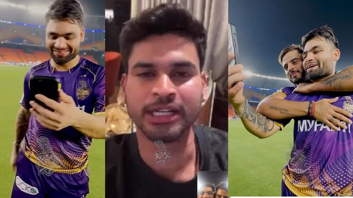 IPL 2023: WATCH- Shreyas Iyer video calls Rinku Singh after his 5 sixes in an over helps KKR beat GT