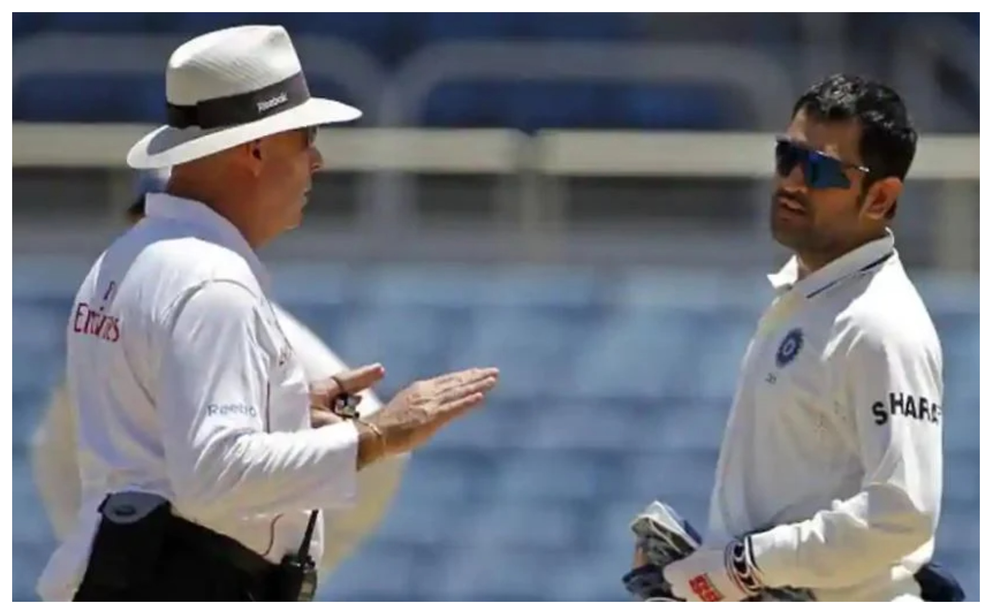 MS Dhoni having a chat with former umpire Daryl Harper | AP