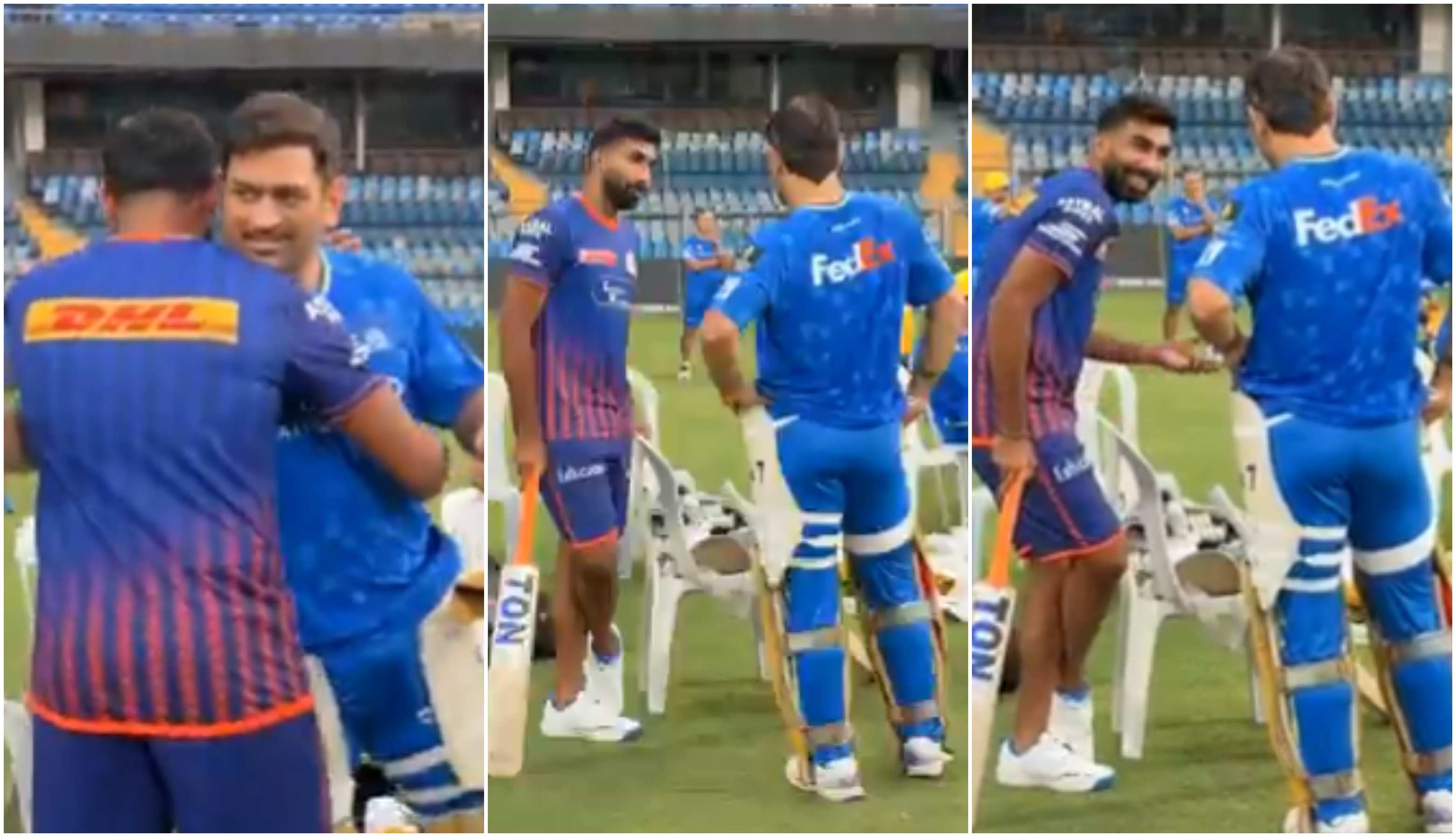 Jasprit Bumrah and MS Dhoni | Screengrab