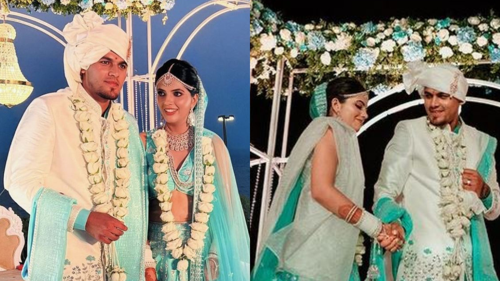 PICS- Rahul Chahar ties knot with fiancee Ishani in Goa