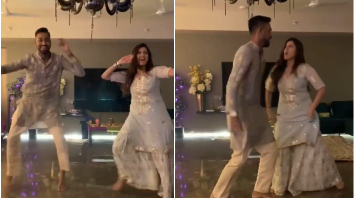 WATCH - Krunal Pandya posts a throwback dance video on 'Kajra Re' with wife Pankhuri