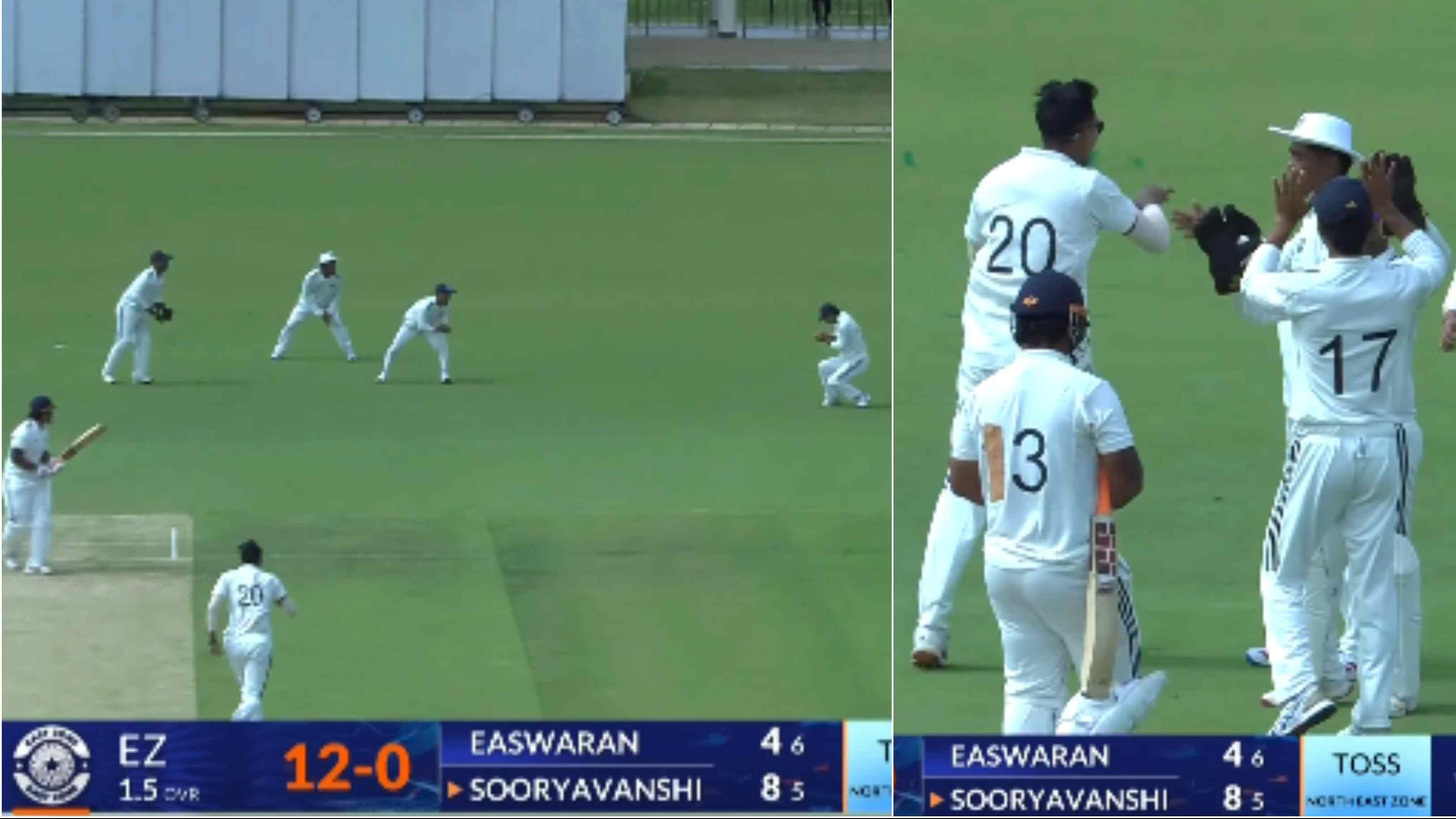 WATCH: Vaibhav Sooryavanshi perishes for 8 runs off 6 balls on Duleep Trophy debut; video of his dismissal goes viral