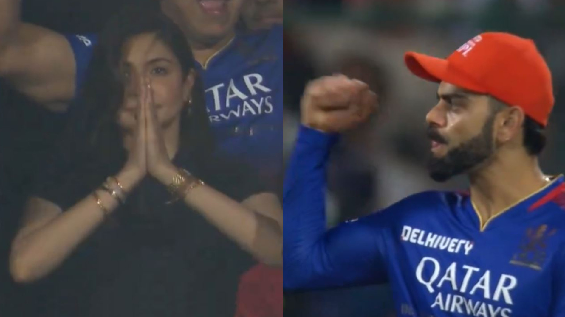 IPL 2024: WATCH- Anushka Sharma folds hands to thank god after Virat Kohli starred RCB defeats DC by 47 runs