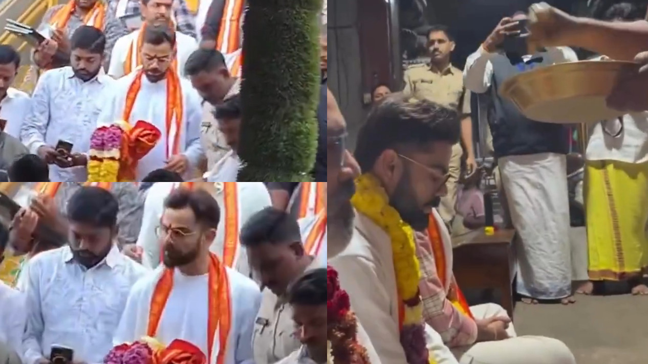 WATCH- Virat Kohli visits Simhachalam temple for blessings after Player of Series performance in South Africa ODIs