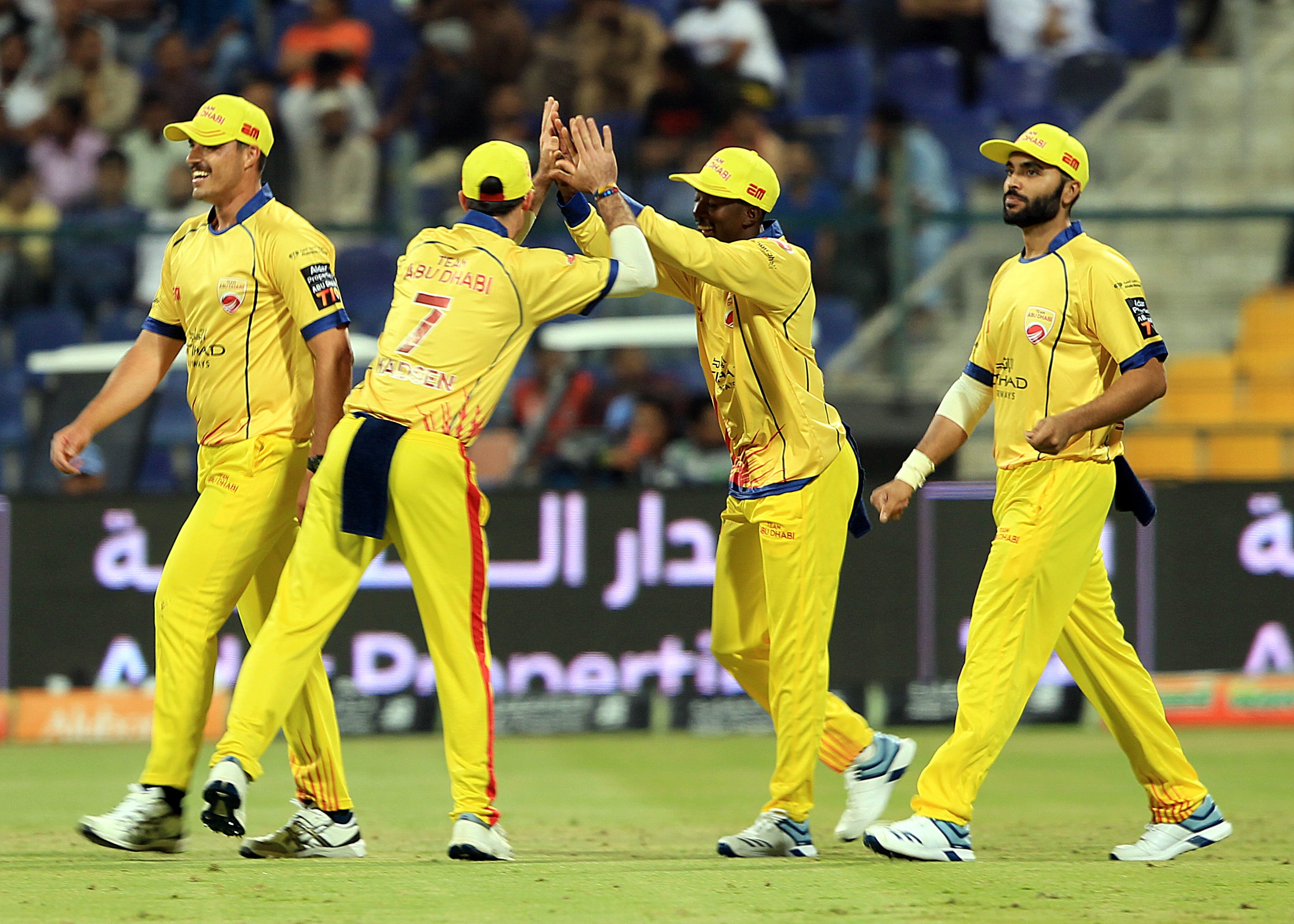 Team Abu Dhabi dominated Karnataka Tuskers in all departments (Source: T10League/Twitter) 