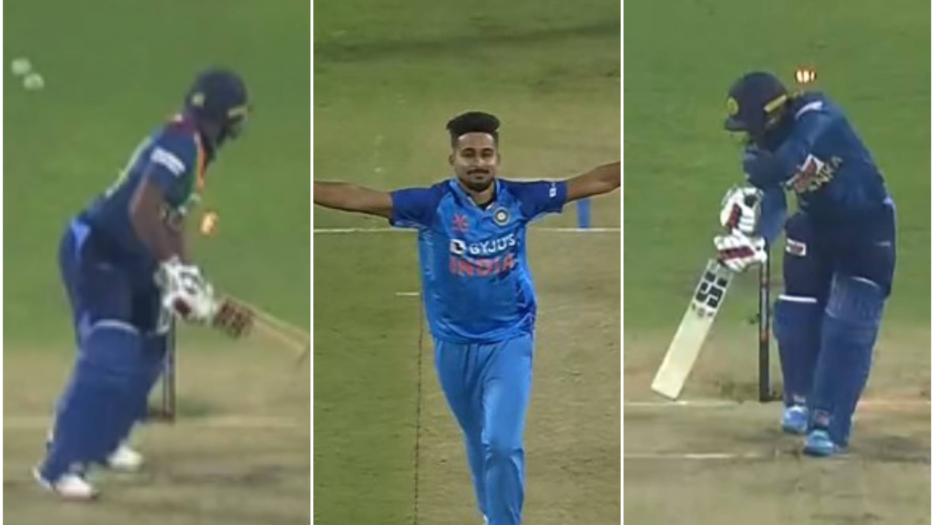 IND v SL 2023: WATCH – Umran Malik cleans up Rajapaksa and Hasaranga with express pace; returns with 3 scalps in 2nd T20I