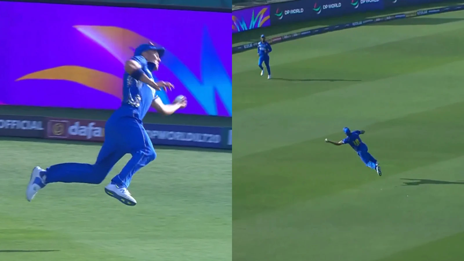 Trent Boult flew in the air to take a one-handed stunner | X