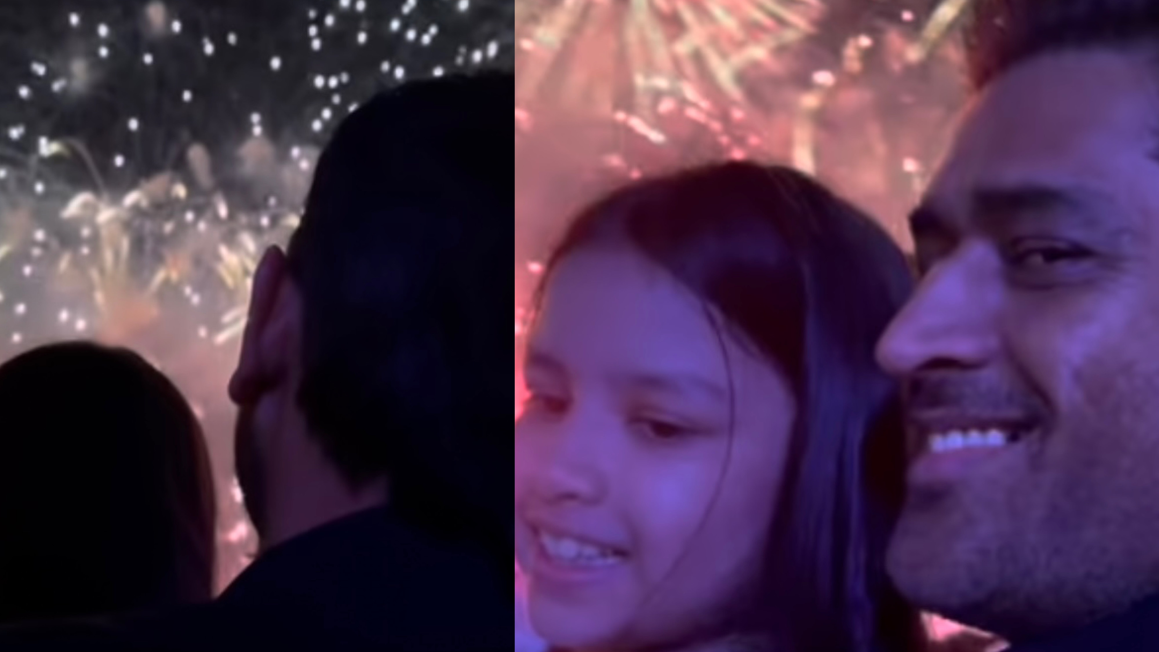 WATCH: MS Dhoni enjoys the fireworks with daughter Ziva to welcome 2023