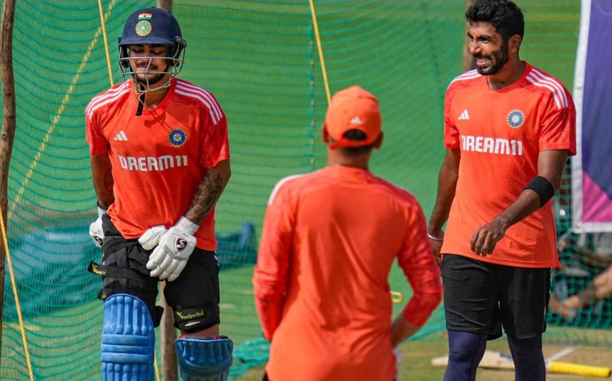 Ishan Kishan and Jasprit Bumrah in nets | X