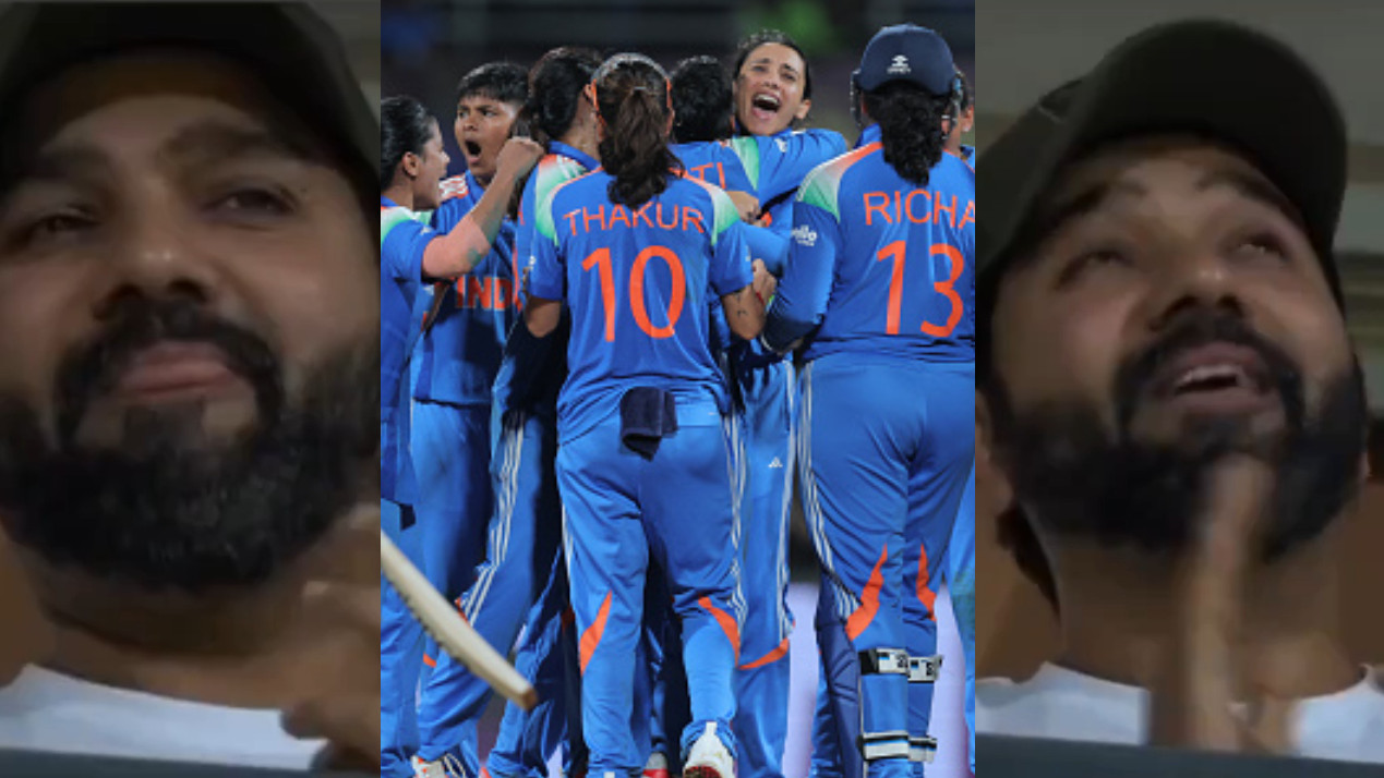 CWC 2025: WATCH- Rohit Sharma’s emotional reaction as India Women’s team celebrates their maiden World Cup win