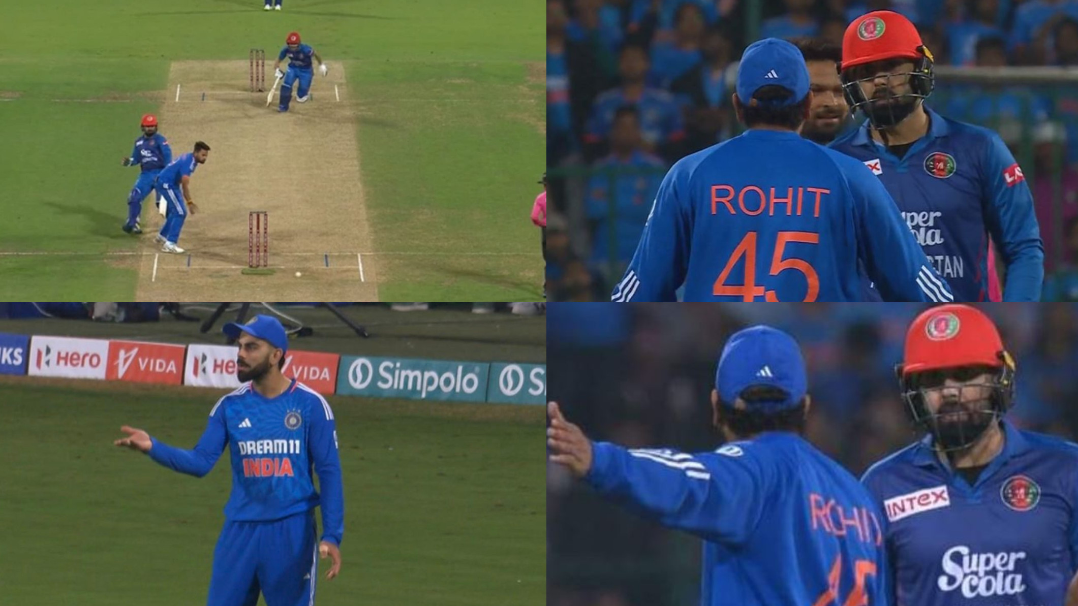 IND v AFG 2024: WATCH- Sparks fly in closing stages as Rohit, Kohli and Nabi argue before India clinches win in double super over