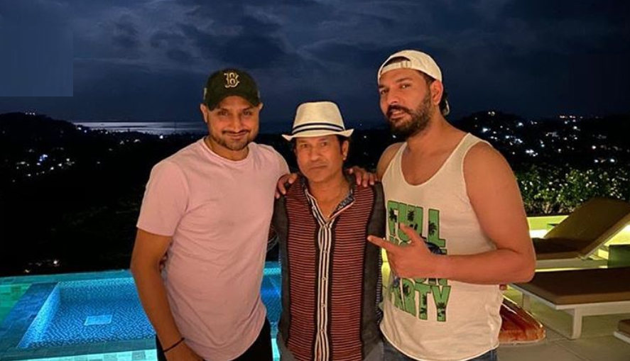 Harbhajan Singh, Sachin Tendulkar, and Yuvraj Singh | Instagram