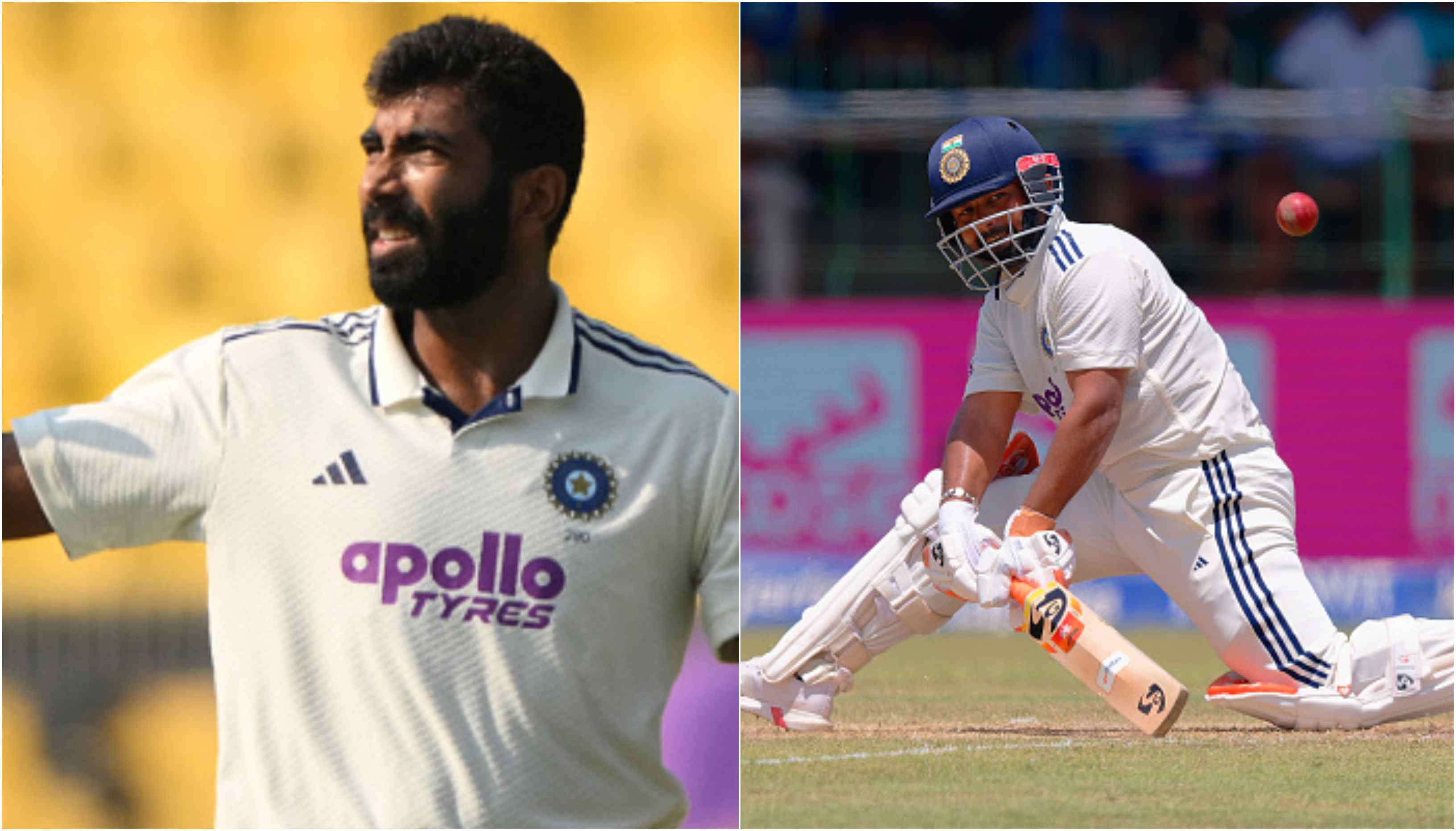 Jasprit Bumrah and Rishabh Pant | Getty