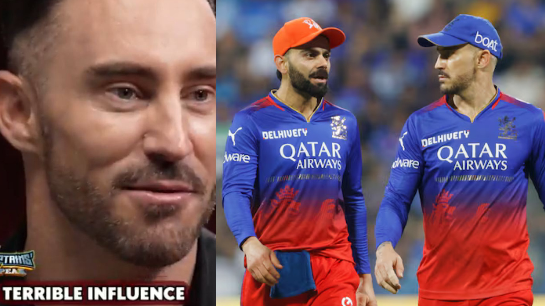 IPL 2024: WATCH- Faf du Plessis reveals one area in which Virat Kohli has been a ‘bad influence’ on him