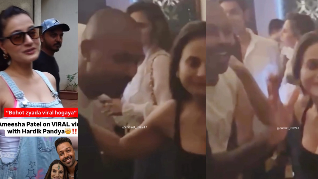 WATCH- “Bohot zyada viral hogaya”- Ameesha Patel on viral videos with Hardik Pandya, rubbishes rumors of dating him