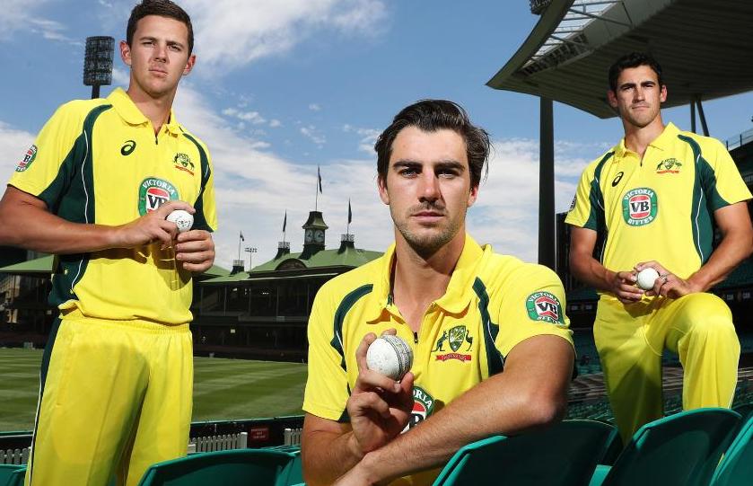 Australia's fast-bowling trio (from left) Josh Hazlewood, Pat Cummins and Mitchell Starc | Brett Costello