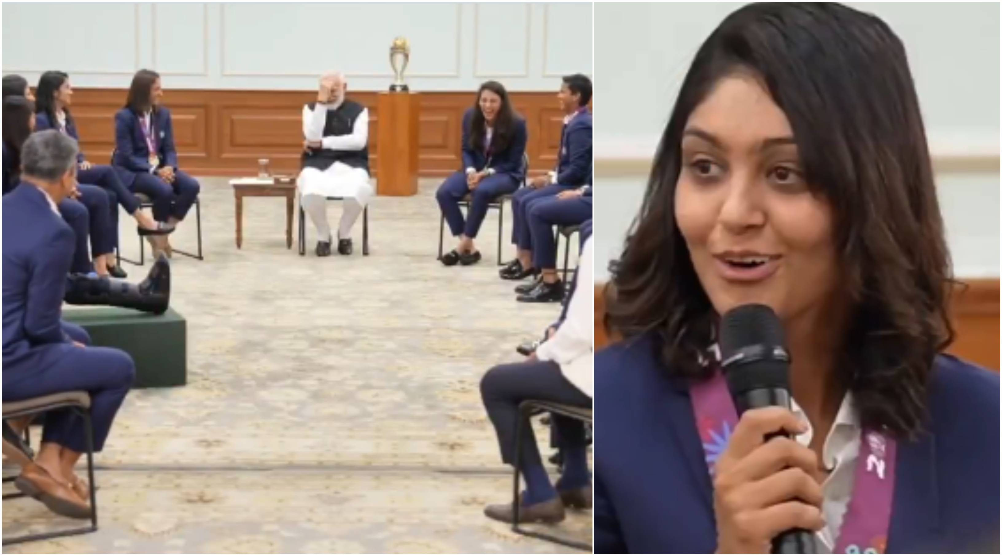 Harleen Deol asked PM Narendra Modi his skincare routine | Screengrab