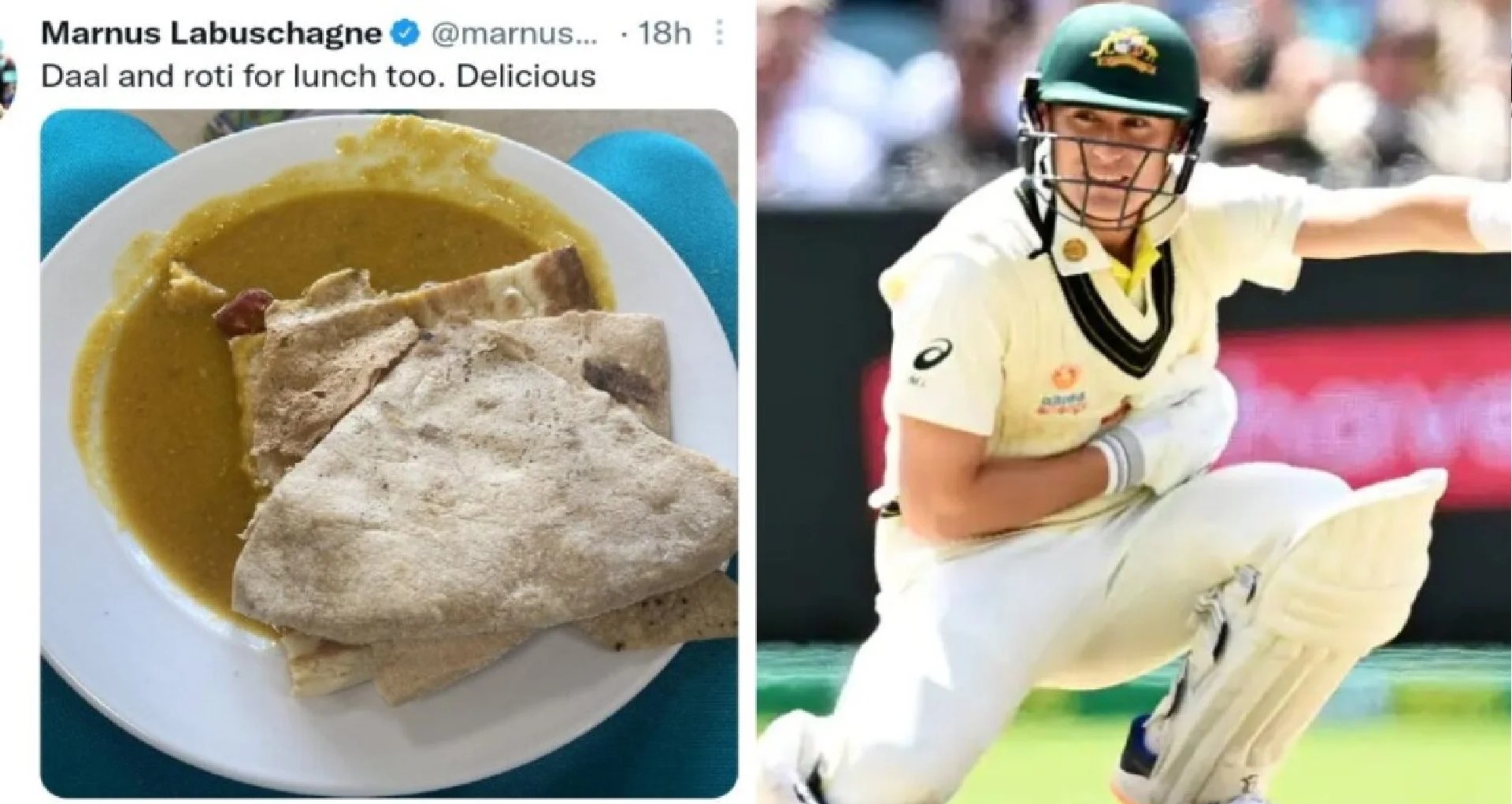 Marnus Labuschagne had shared photo of daal-roti served to Australian team during their tour | Twitter