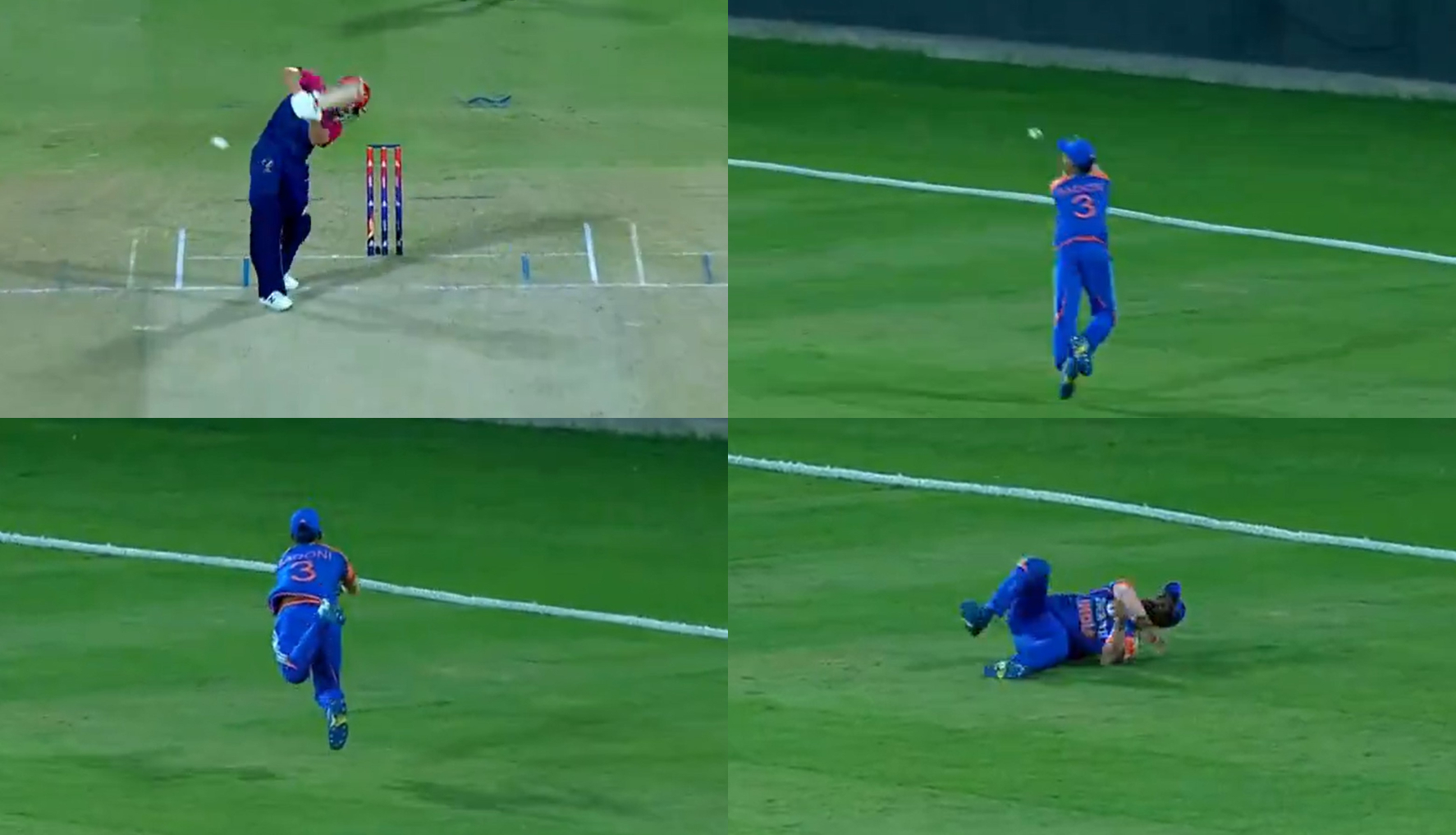 Ayush Badoni's excellent diving catch | ACC Media X