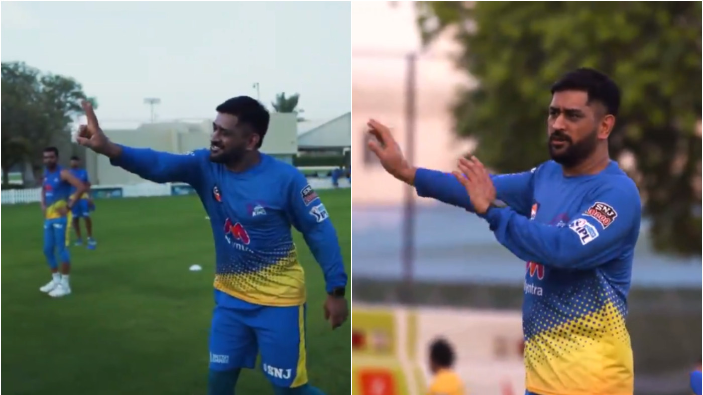 IPL 2021: WATCH - MS Dhoni sets up a football challenge between his teammates 