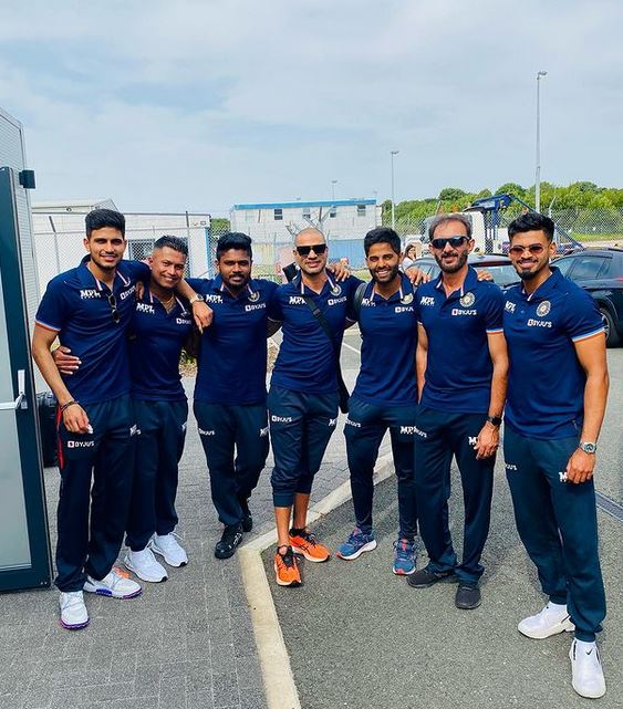 Shikhar Dhawan with the Indian squad for the West Indies series | Instagram