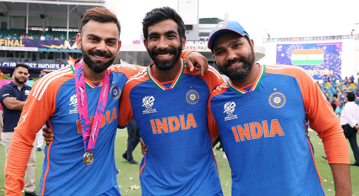 Virat Kohli, Jasprit Bumrah and Rohit Sharma  | Getty