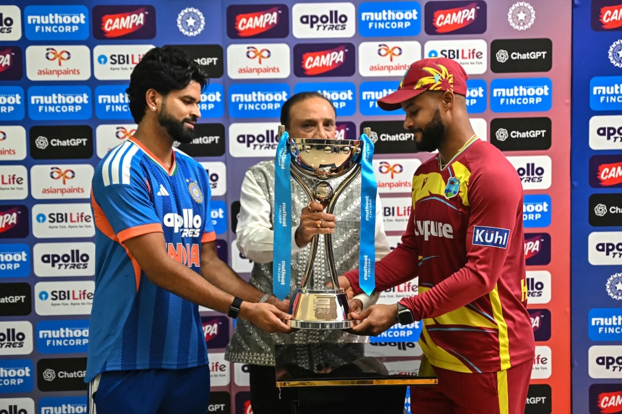 India and West indies shared the T20I trophy after the series ended in a 2-2 draw | Getty