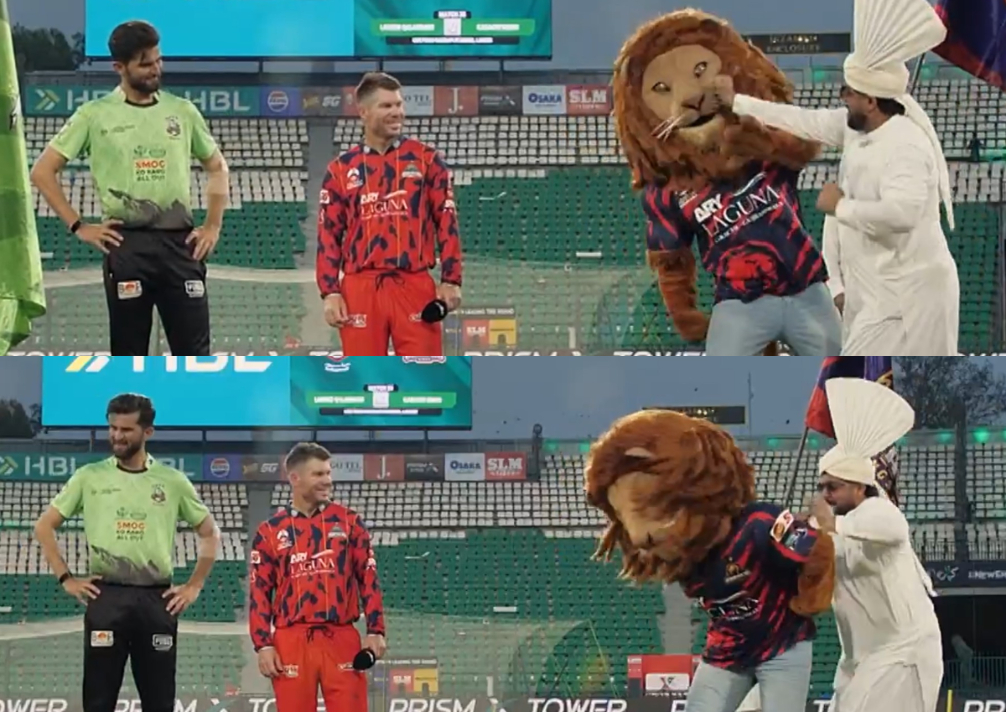 Karachi and Lahore teams mascots fight at toss | X