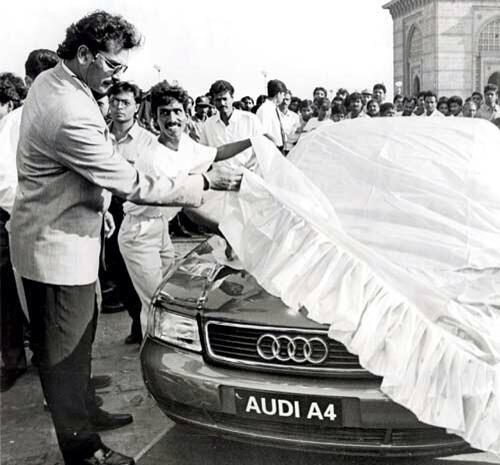 Ravi Shastri with his brand new Audi car he won in World Championship of cricket in 1985