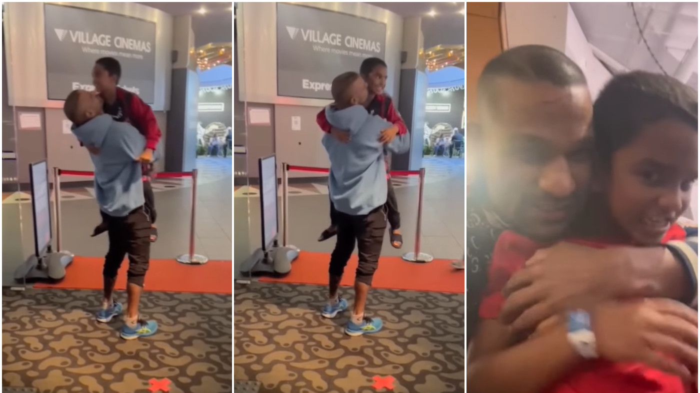 WATCH - Shikhar Dhawan posts an emotional clip of meeting his son Zoravar after 2 years