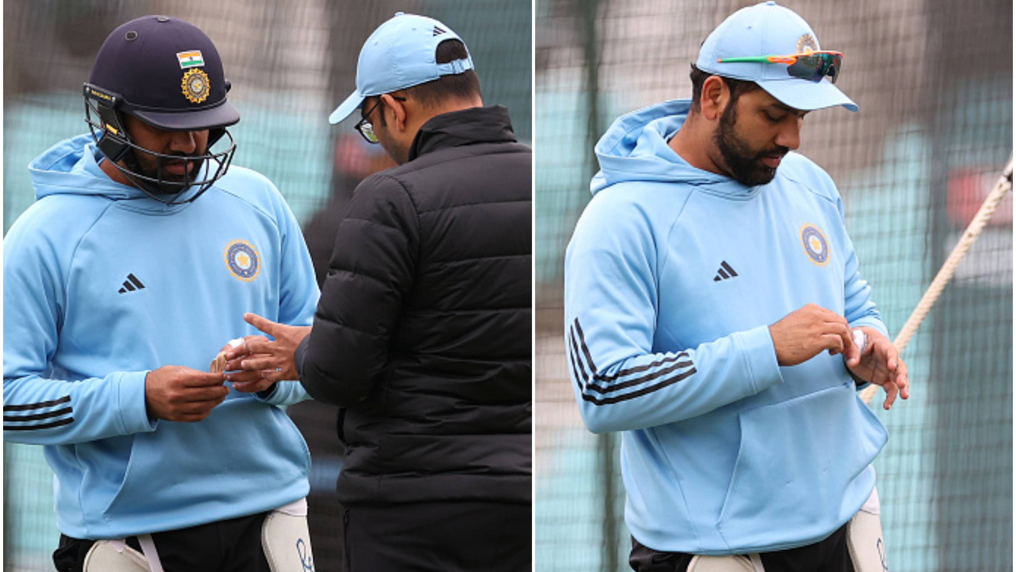 Rohit Sharma suffers thumb injury during a net session on the eve of WTC 2023 Final against Australia