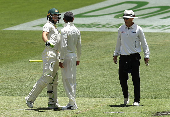 Kohli and Paine almost came close to chest bumping during Day 4 of the ongoing Perth Test | Getty
