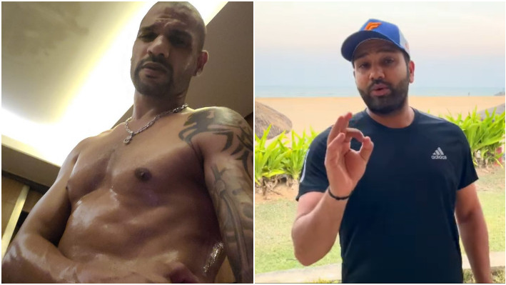 Rohit Sharma drops a comment on Shikhar Dhawan's latest post-workout click 