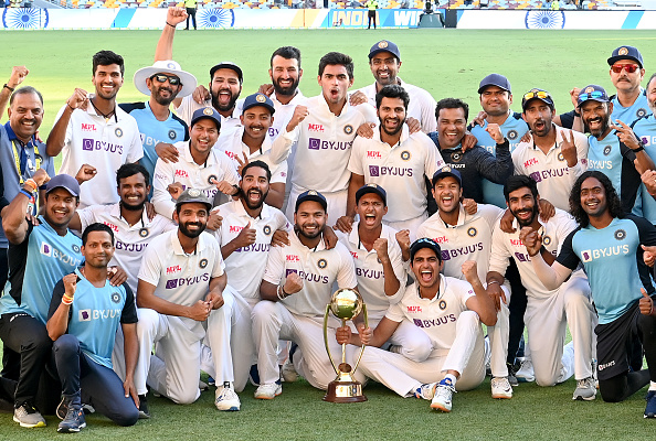 Team India celebrates Border-Gavaskar Trophy triumph over Australia | Getty Images