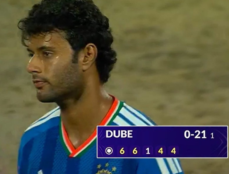 Shivam Dube went for 21 runs in the only over he bowled | X