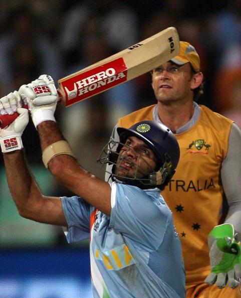 Yuvraj said that Adam Gilchrist raised doubts about his bat after his knock of 70 in the SFs | Getty