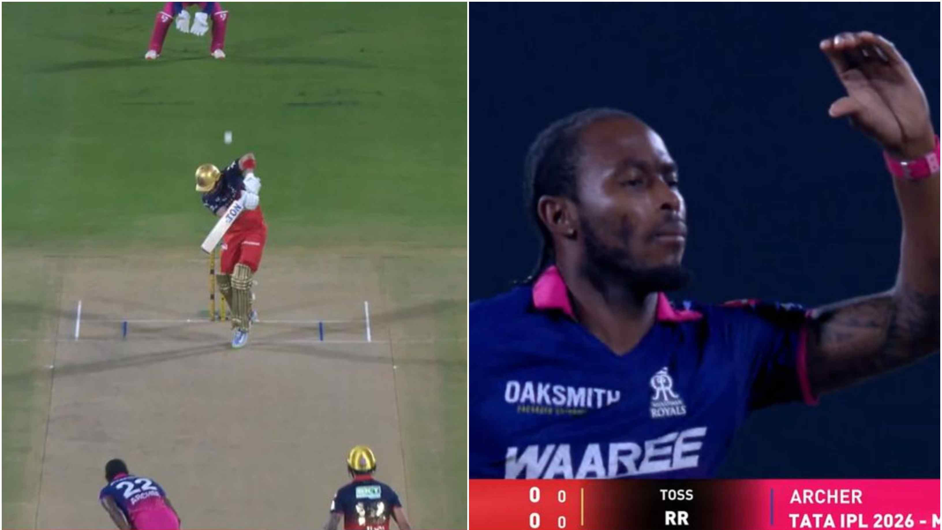 IPL 2026: WATCH – Jofra Archer bounces out Phil Salt on the very first delivery of RR vs RCB match