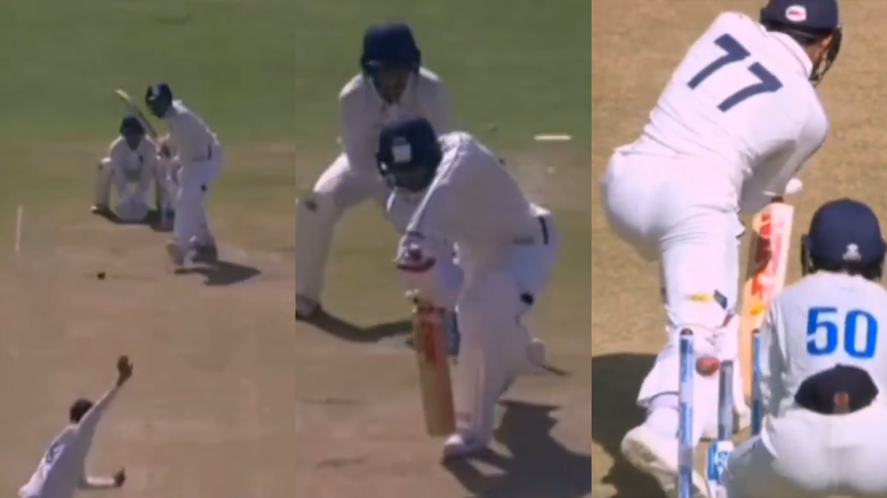Shubman Gill got bowled for one run in five balls | X
