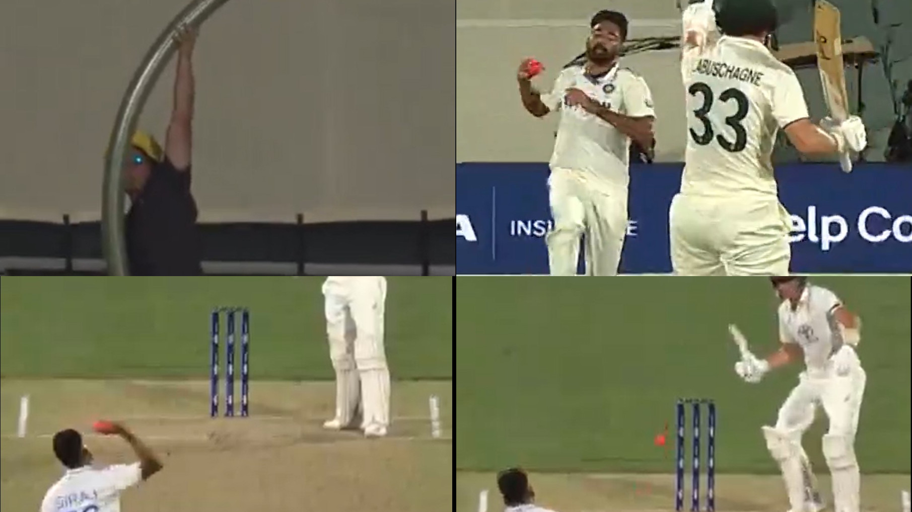 BGT 2024: WATCH- Mohammed Siraj throws ball at stumps in frustration after distracted Marnus Labuschagne moves away